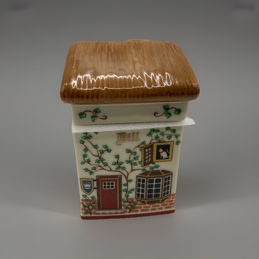 Lenox CANTERBURY CROSSING Spice Village Jar DILL No Chips